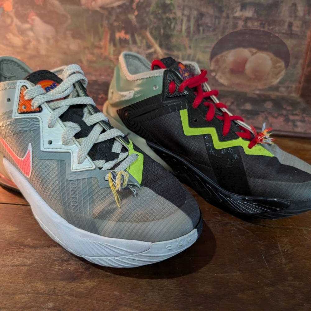 Nike Multicolor Athletic Shoes with Red and Green Highlights